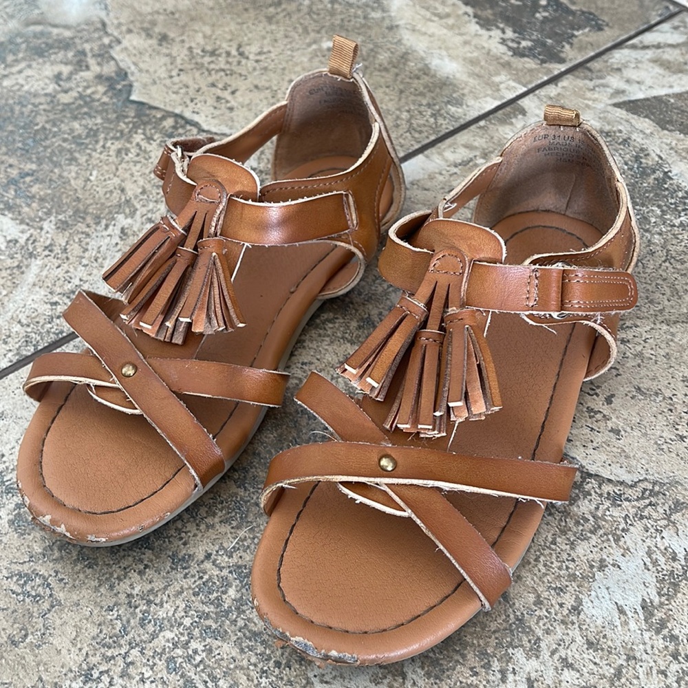 H&M Girl Tasseled Sandals Size 13